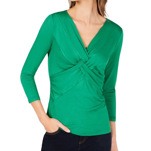 INC International Concepts Tops - NEW! INC women’s deep v-neck top shirt blouse tee